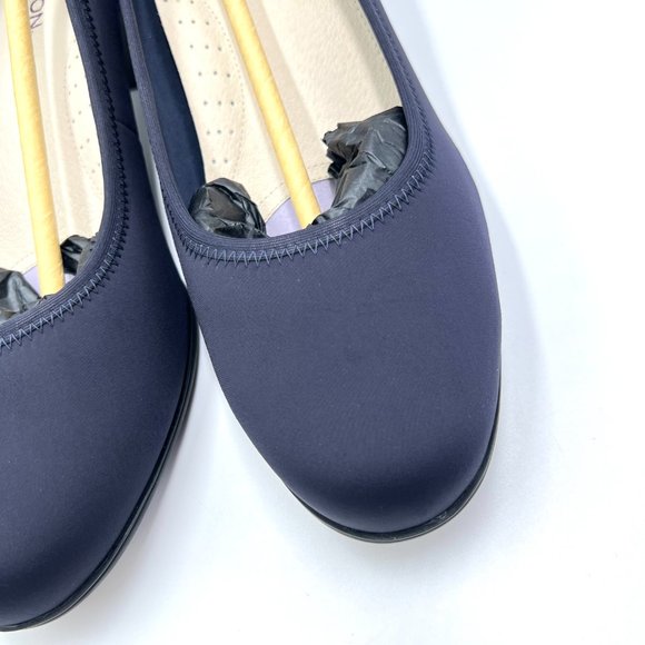 10XW 10 2E Aravon Career Navy Blue Comfort Dress‎ Pumps Block Heels Shoes - Picture 5 of 15